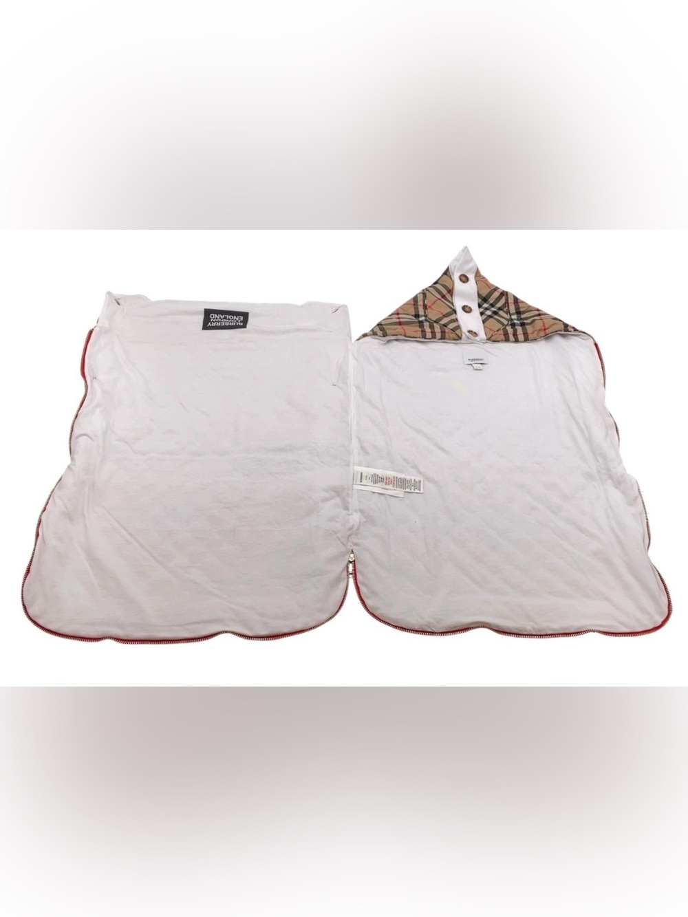 Burberry Kids Beige Plaid NOVA CHECK BABY BUNTING bag sleep snuggle 6-9m - Picture 7 of 14